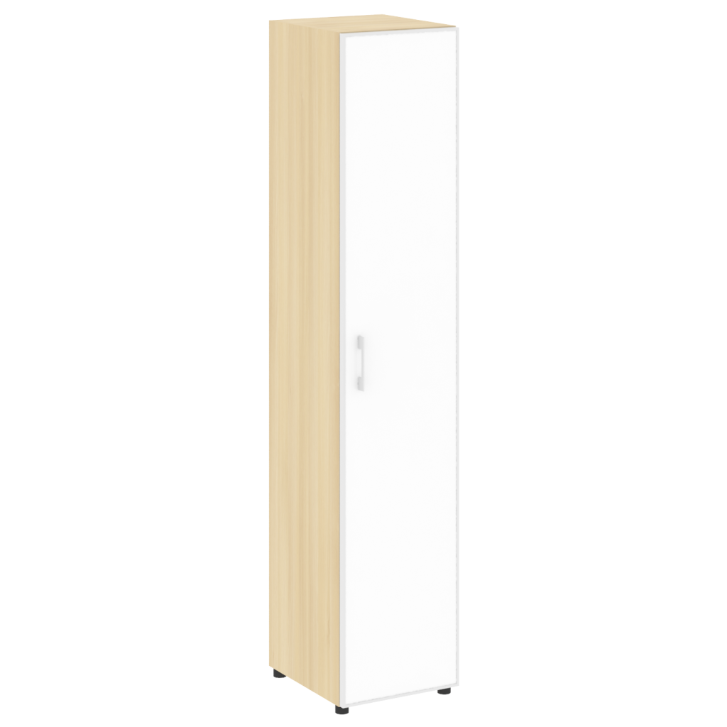 Шкаф узкий Рива Ялта 400*450*1987 Рива Ялта Акация Лорка/Стекло White