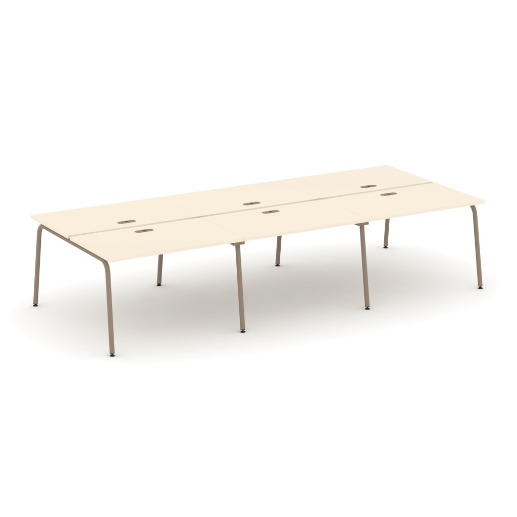 Рабочая станция на 6 мест Эстетика 3540*1500*750 Эстетика Сатин
